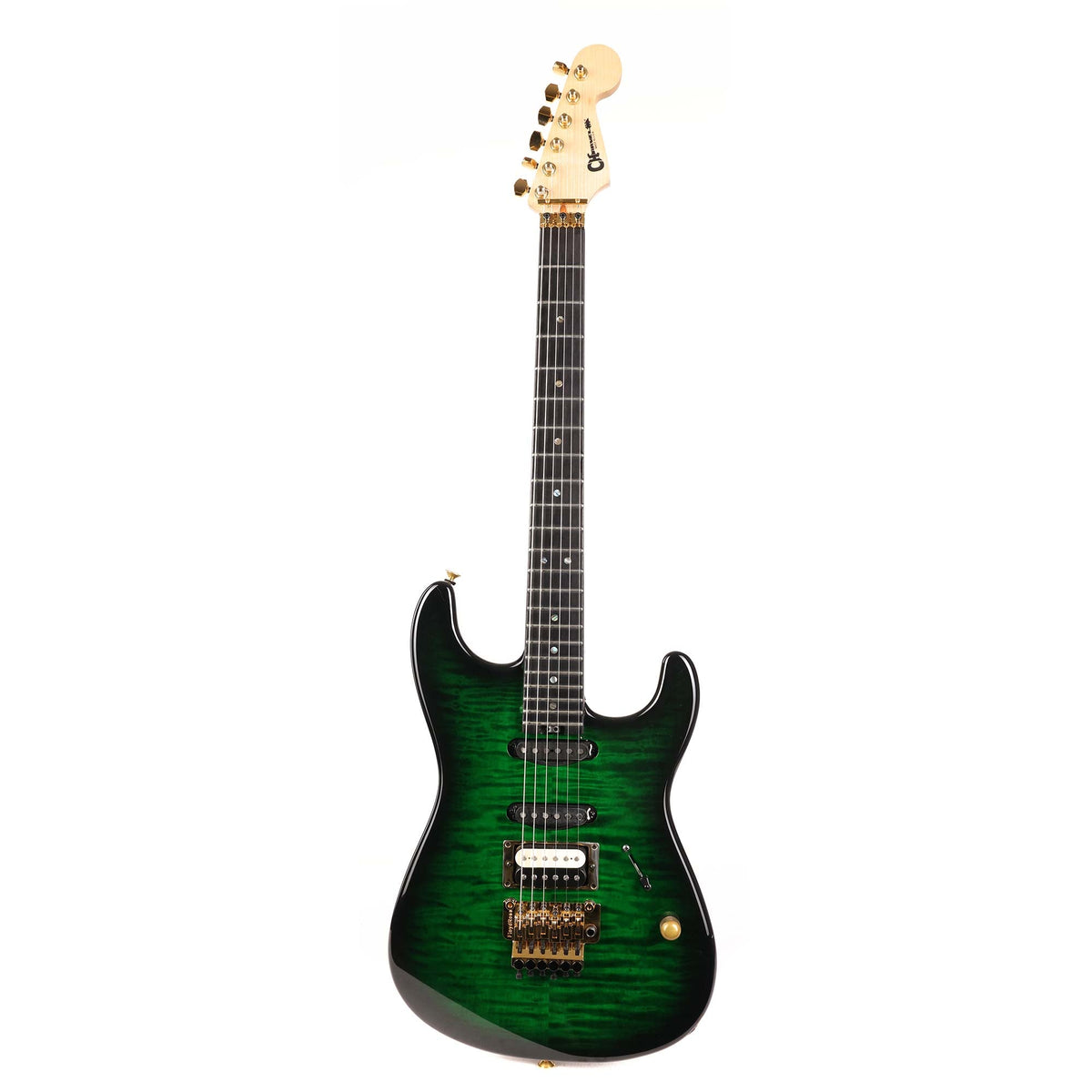 Charvel Custom Shop San Dimas HSS Trans Green Black Burst 2015 — 2