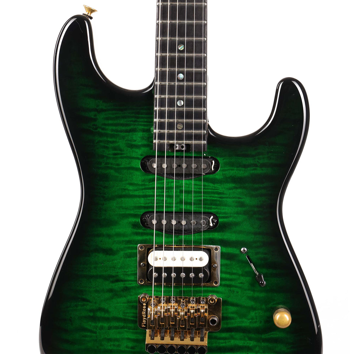 Charvel Custom Shop San Dimas HSS Trans Green Black Burst 2015 — 4