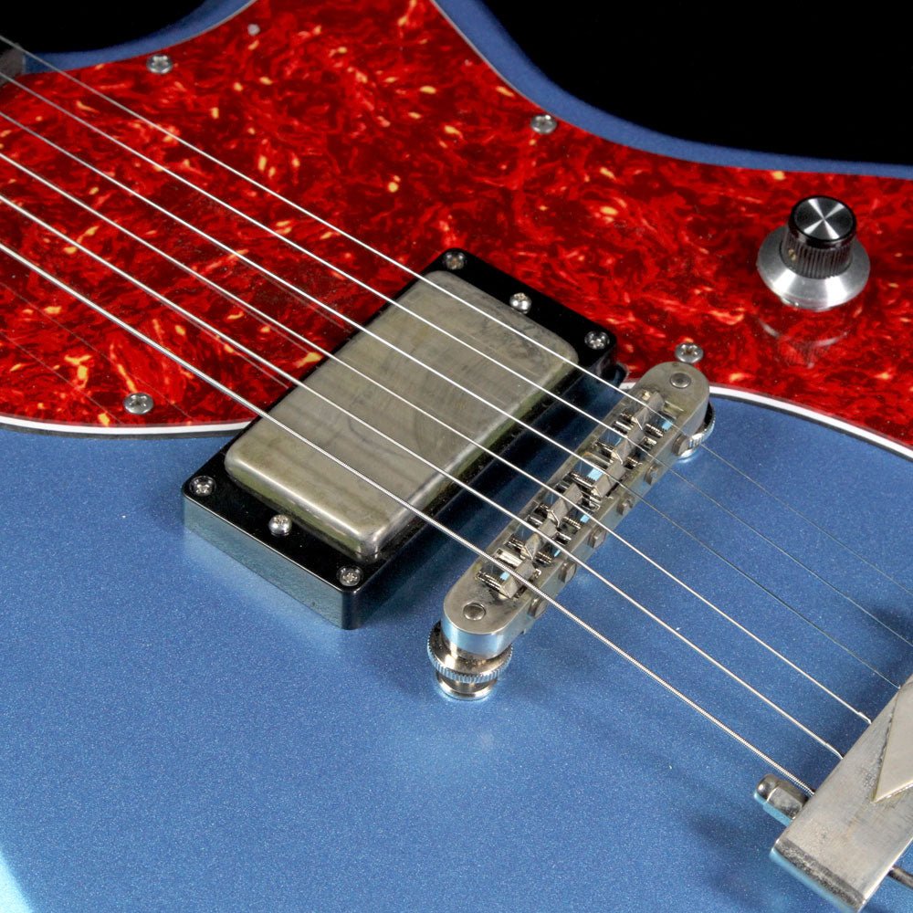 Dunable Cyclops Electric Guitar Pelham Blue and Tortoise Shell Pickguard — 5