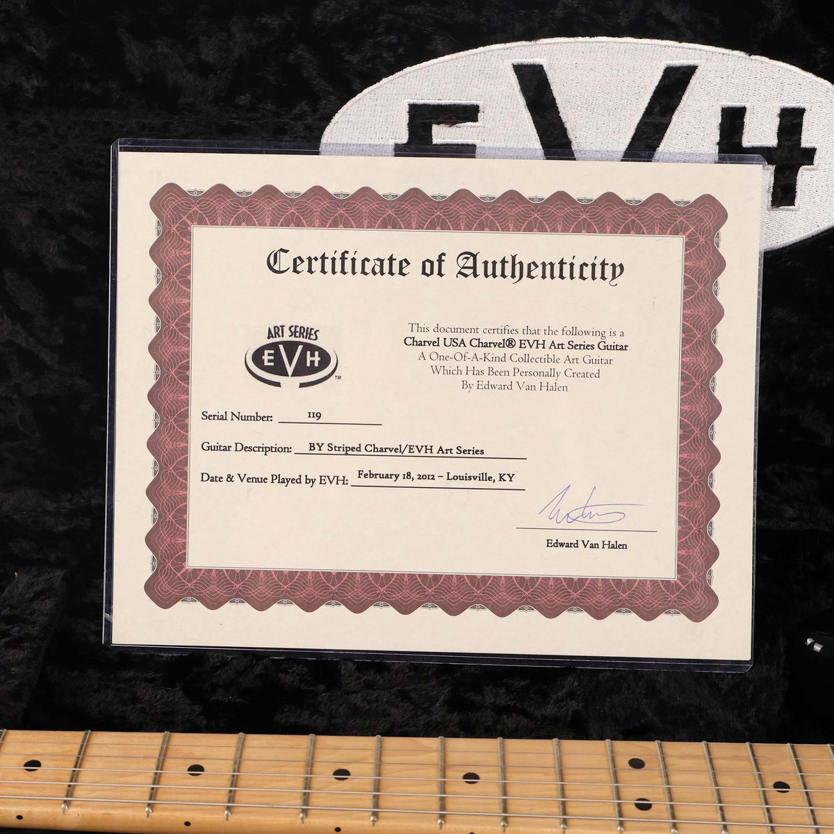 Charvel EVH Art Series Louisville Black and Yellow Stripes 2012 — 12