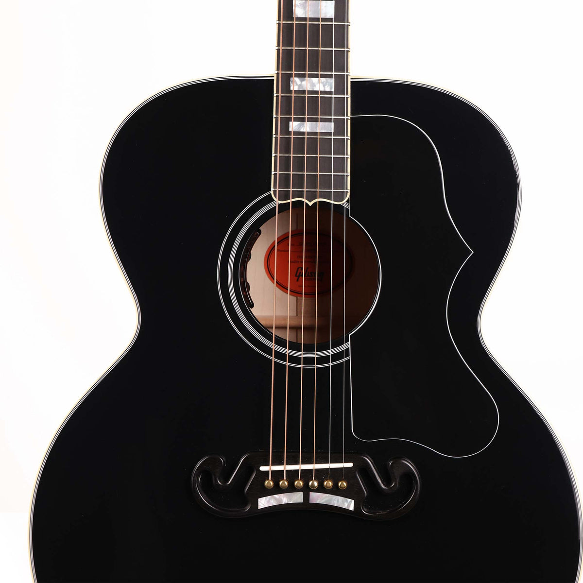 Gibson SJ-200 Custom Acoustic-Electric Ebony 2021 — 4