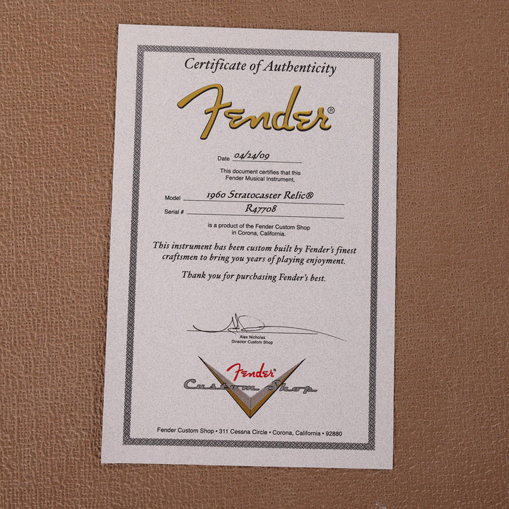 Fender Custom Shop 1960 Stratocaster Relic Sherwood Green 2009