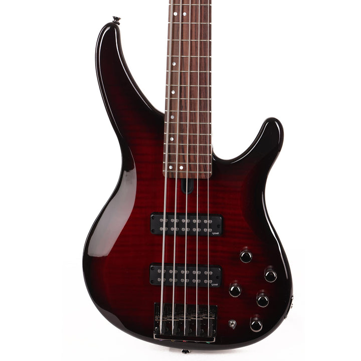 Yamaha TRBX605FM 5-String Electric Bass Guitar Dark Red Burst Used