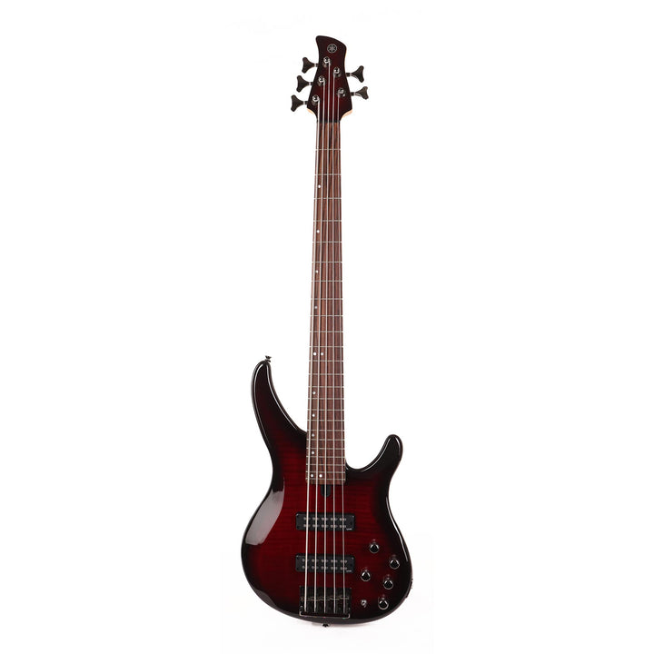 Yamaha TRBX605FM 5-String Electric Bass Guitar Dark Red Burst Used