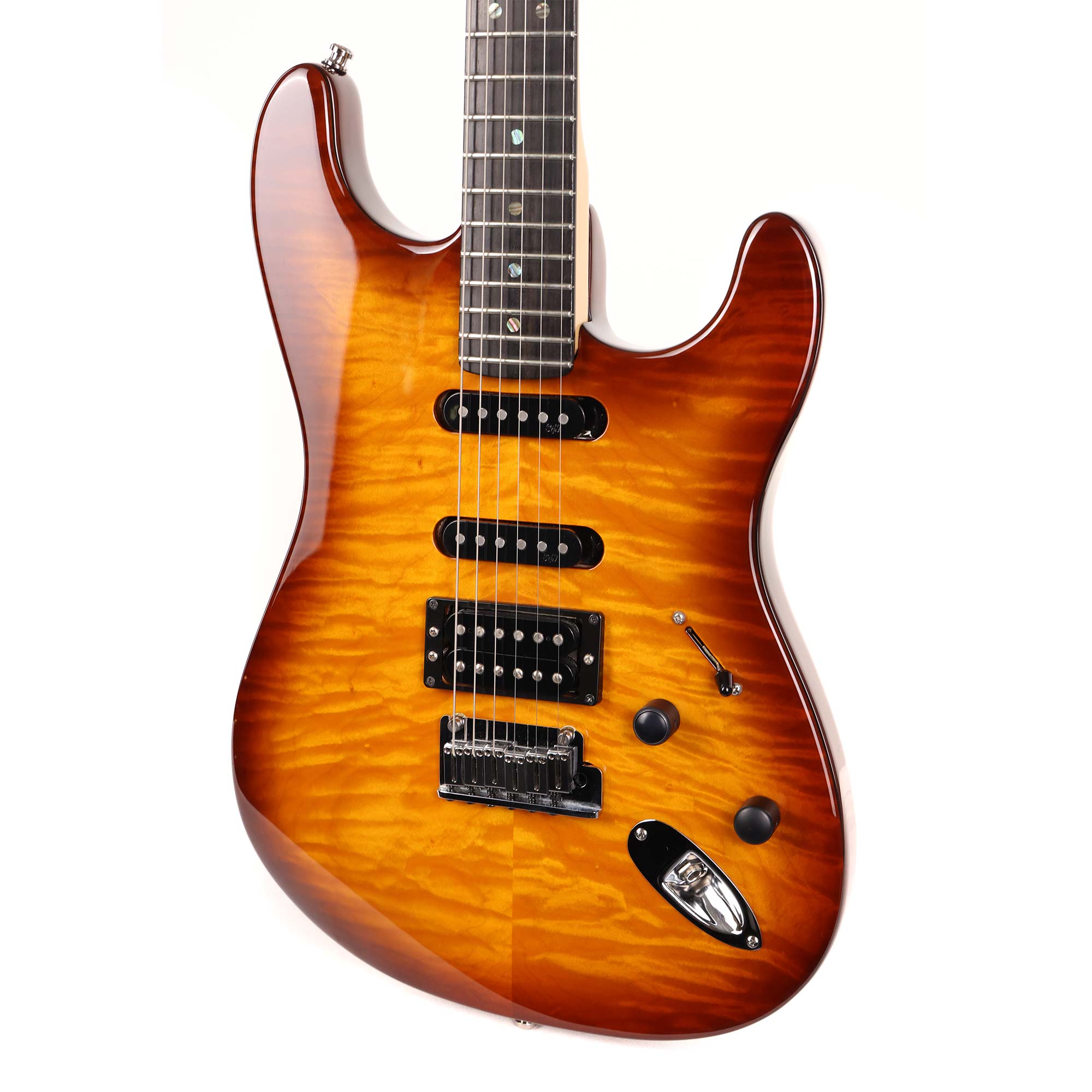 Fender American Deluxe Stratocaster QMT HSS Tobacco Sunburst 2005