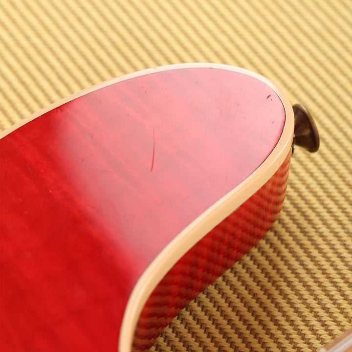 1980 Charvel Bass Flame Maple Body Trans Red