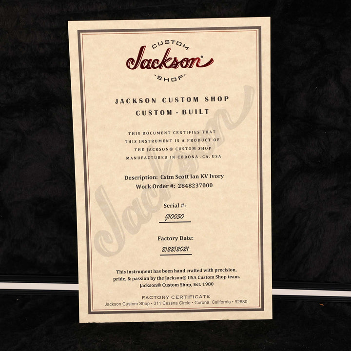 Jackson USA Signature Scott Ian King V KVT Ivory 2021