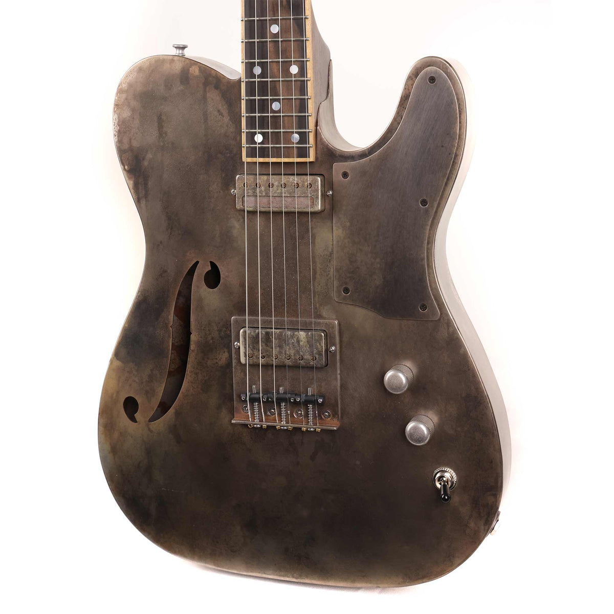 Mule Resophonic Mulecaster Raw Steel Used — 5