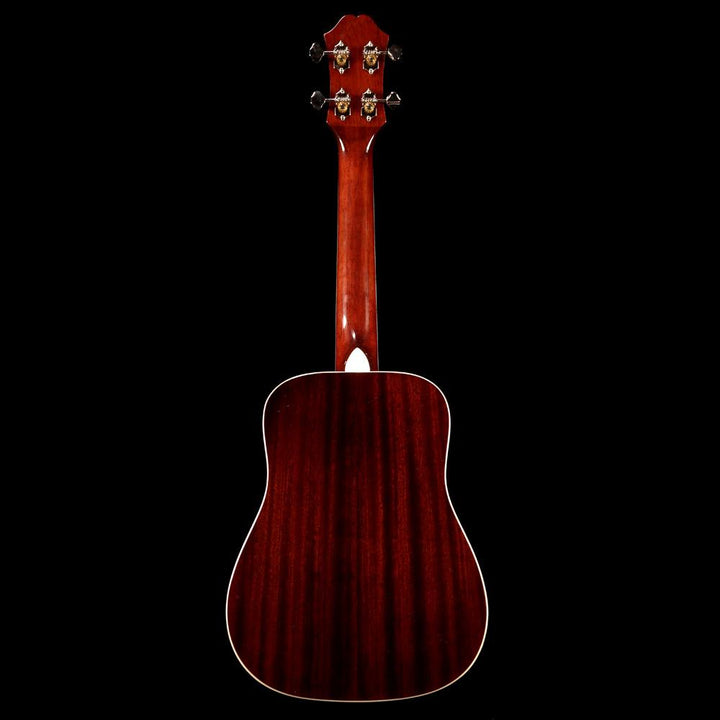epiphone hummingbird ukulele tobacco sunburst Studio Tenor profile and the neck has a 17 scale length with 19 frets and a Granadillo fretboard Epiphone Hummingbird Tenor Acoustic-Electric Ukulele