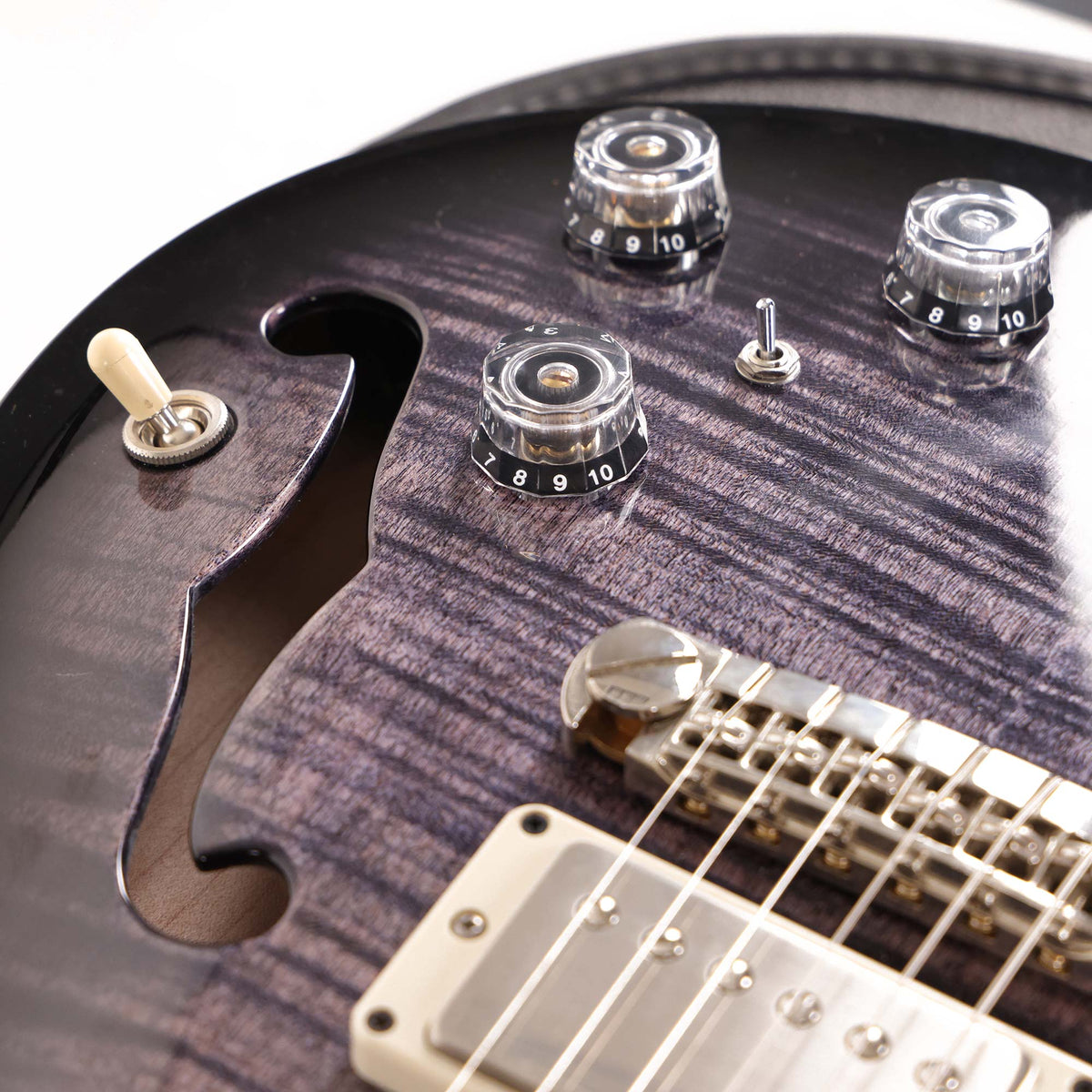 PRS Hollowbody II Piezo Purple Mist Wraparound Smokeburst 2025 — 9