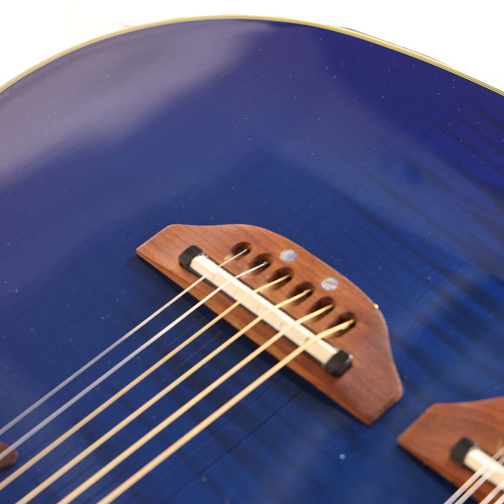 Ovation CSE225 Celebrity Double Neck Acoustic-Electric Transparent Blue Burst 2008