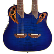 Ovation CSE225 Celebrity Double Neck Acoustic-Electric Transparent Blue Burst 2008