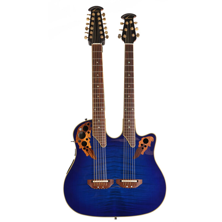 Ovation CSE225 Celebrity Double Neck Acoustic-Electric Transparent Blue Burst 2008