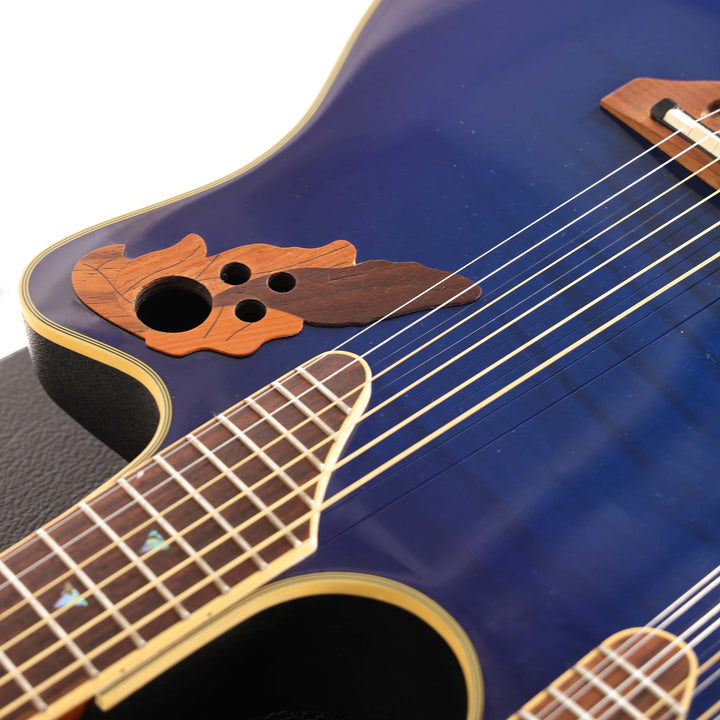 Ovation CSE225 Celebrity Double Neck Acoustic-Electric Transparent Blue Burst 2008
