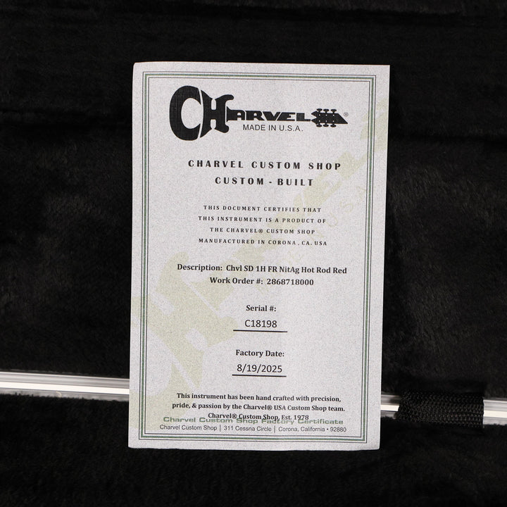 Charvel Custom Shop San Dimas Nitro Aged Hot Rod Red 2025