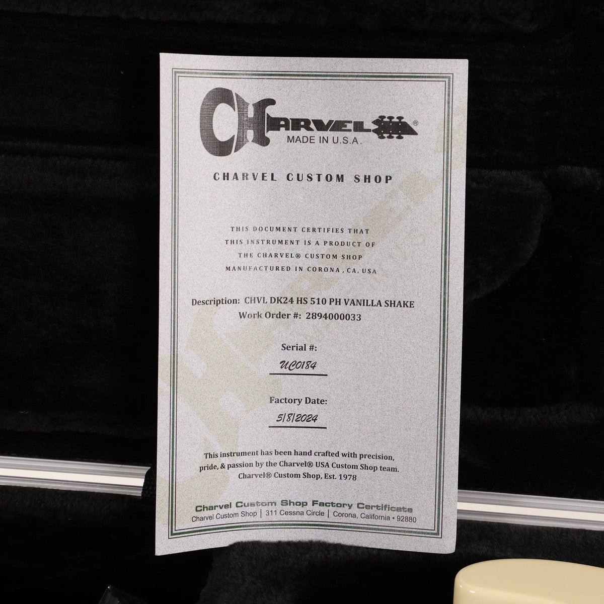 Charvel Custom Shop Dinky Vanilla Shake 2024 — 14