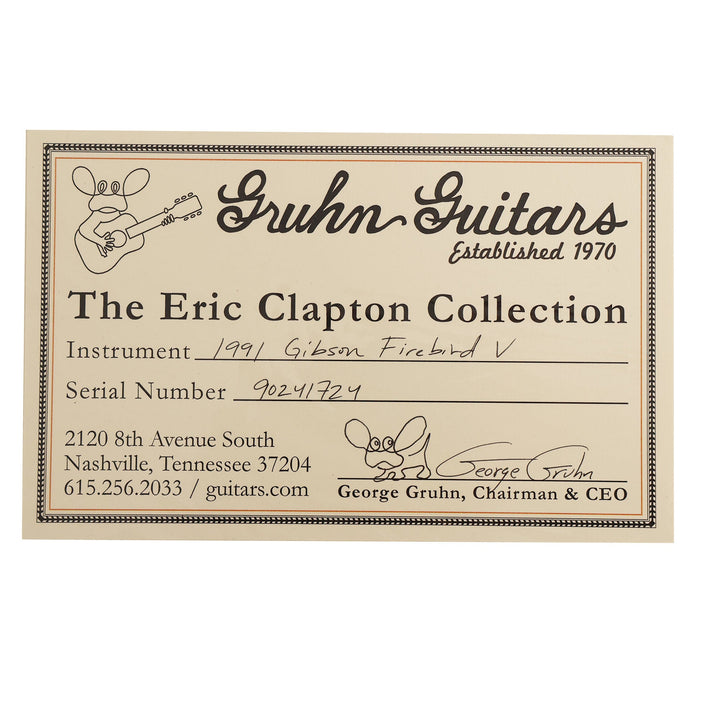 1991 Gibson Firebird V Owned by Eric Clapton Cardinal Red