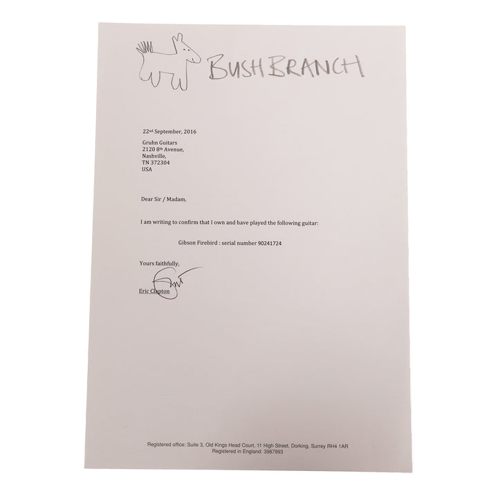 1991 Gibson Firebird V Owned by Eric Clapton Cardinal Red