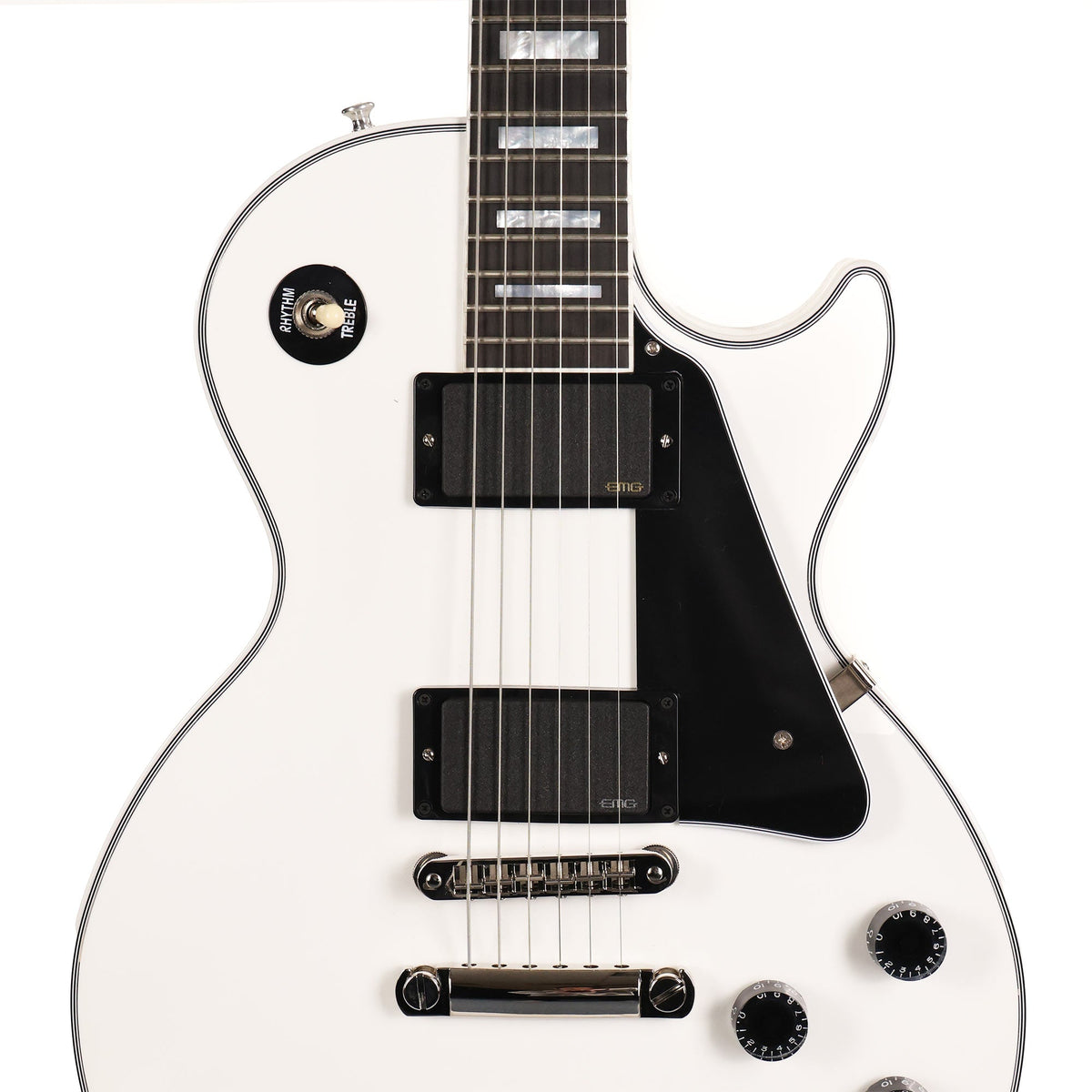 Gibson Custom Shop Les Paul Custom Made 2 Measure Alpine White with EMGs 2025 — 4
