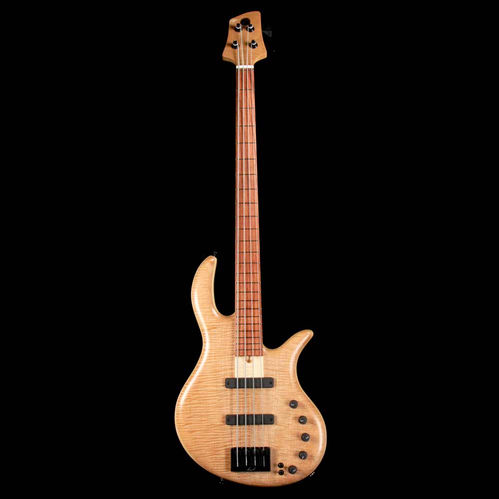 Elrick eVolution Gold Series 4-String Bass Flame Maple Top Natural — 2