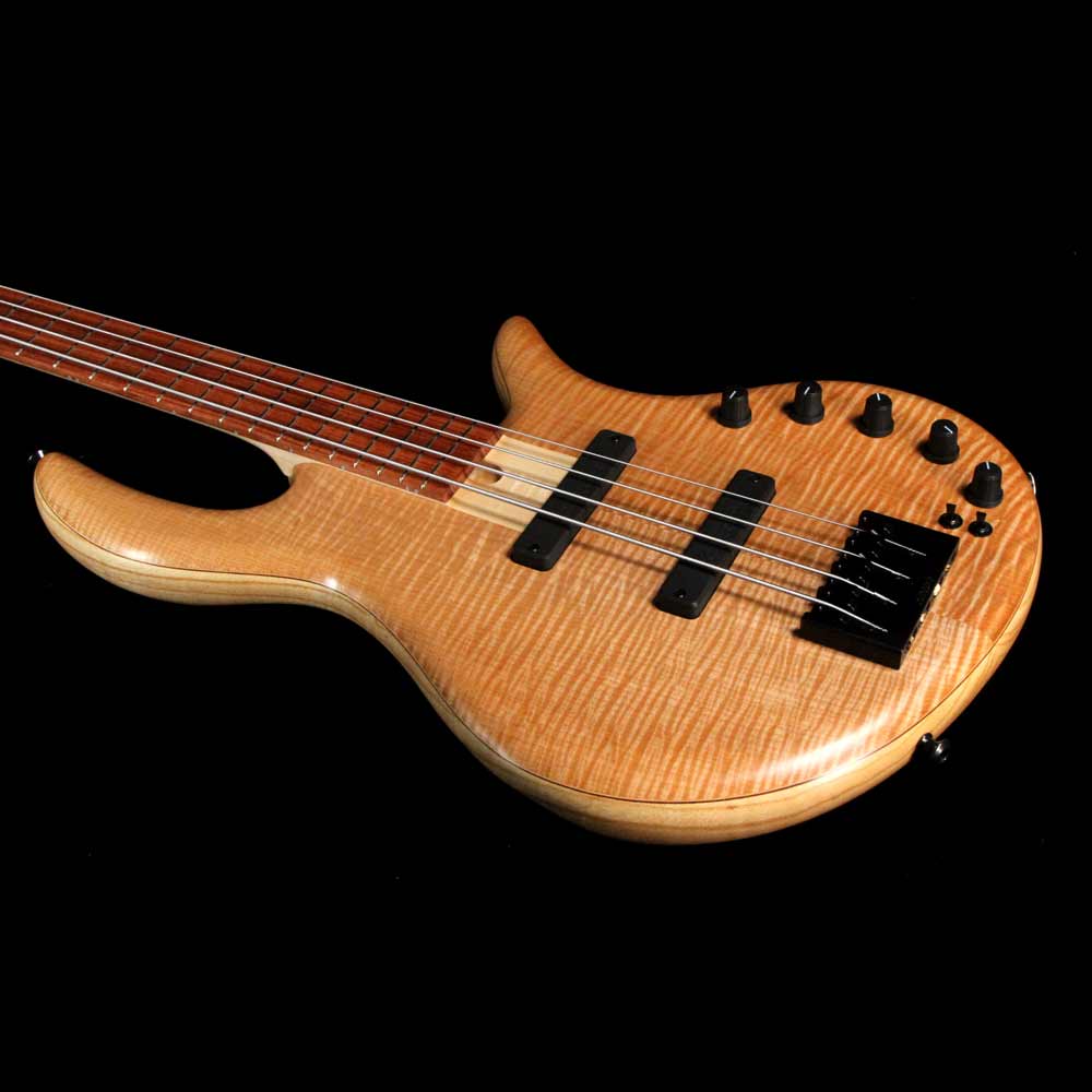 Elrick eVolution Gold Series 4-String Bass Flame Maple Top Natural — 8