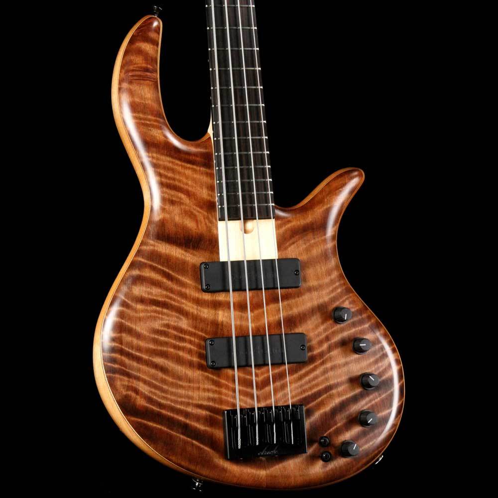 Elrick eVolution Gold Series 4-String Bass Flame Redwood Top