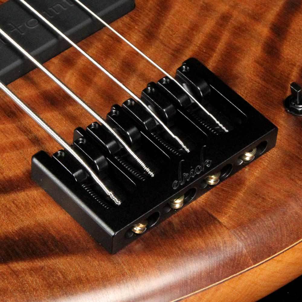 Elrick eVolution Gold Series 4-String Bass Flame Redwood Top Natural — 6