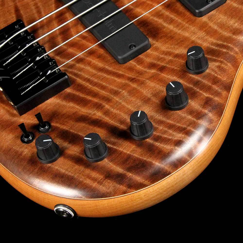 Elrick eVolution Gold Series 4-String Bass Flame Redwood Top Natural — 10