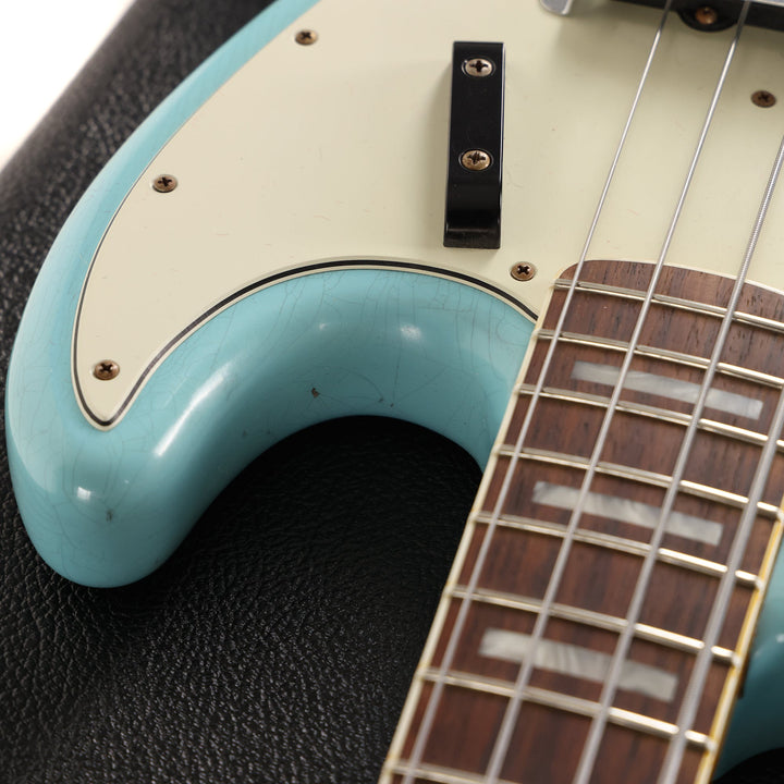 Fender Custom Shop 1966 Jazz Bass Aged Daphne Blue Matching Headstock 2020