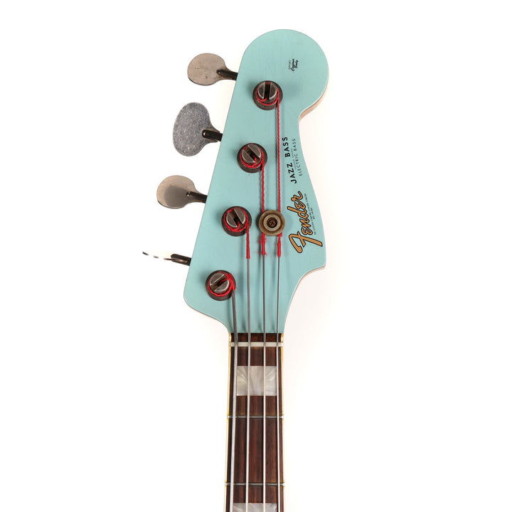 Fender Custom Shop 1966 Jazz Bass Aged Daphne Blue Matching Headstock 2020