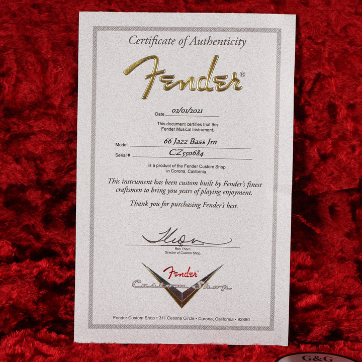 Fender Custom Shop 1966 Jazz Bass Aged Daphne Blue Matching Headstock 2020