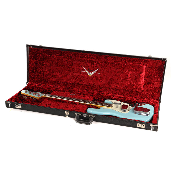 Fender Custom Shop 1966 Jazz Bass Aged Daphne Blue Matching Headstock 2020