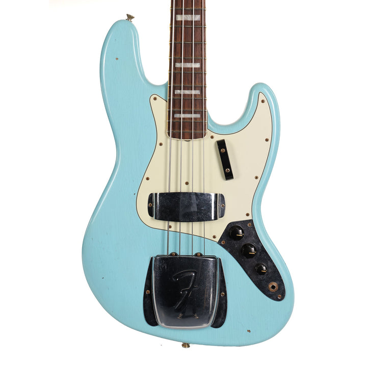 Fender Custom Shop 1966 Jazz Bass Aged Daphne Blue Matching Headstock 2020