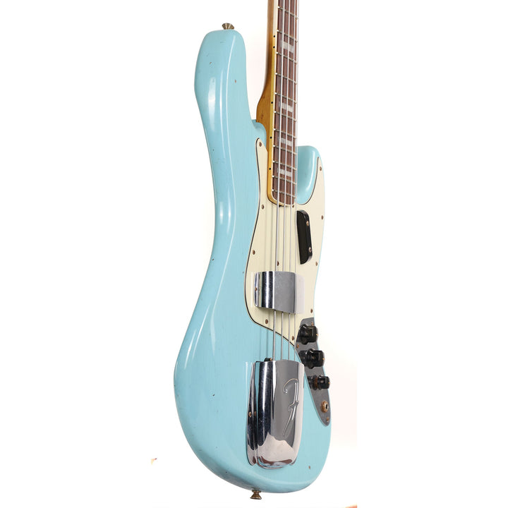 Fender Custom Shop 1966 Jazz Bass Aged Daphne Blue Matching Headstock 2020