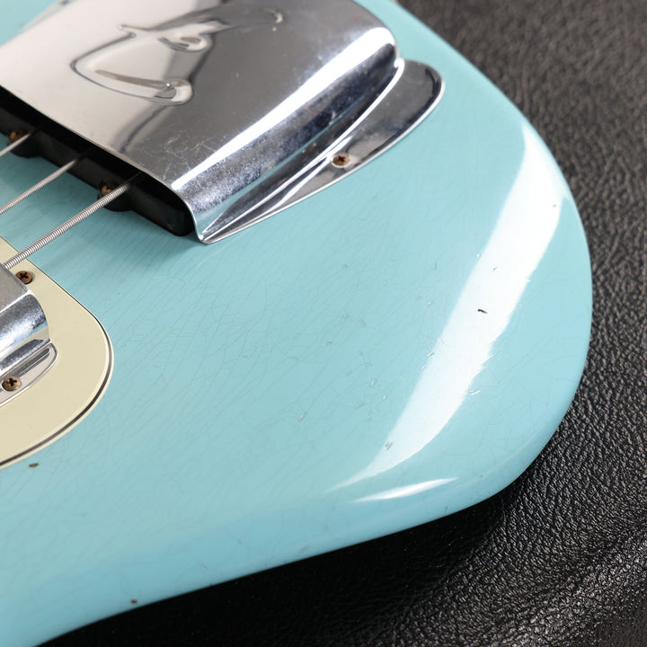 Fender Custom Shop 1966 Jazz Bass Aged Daphne Blue Matching Headstock 2020