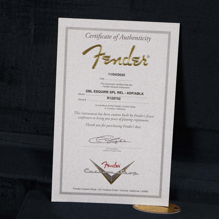 Fender Custom Shop Double Esquire Special Relic Aged Silver Sparkle and Black 2025