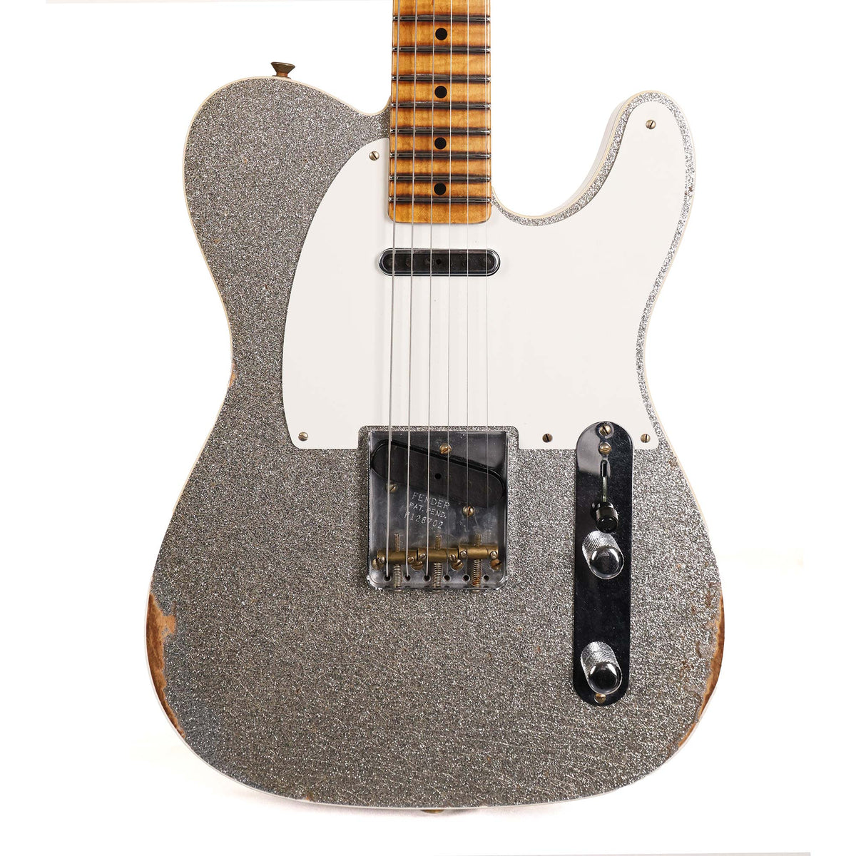 Fender Custom Shop Double Esquire Special Relic Aged Silver Sparkle and Black 2025 — 1