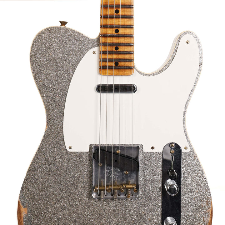 Fender Custom Shop Double Esquire Special Relic Aged Silver Sparkle and Black 2025