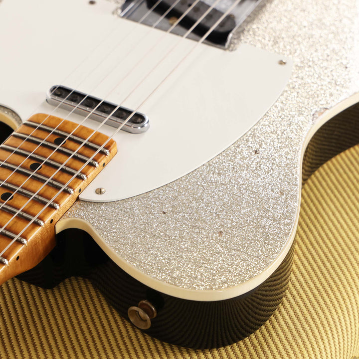 Fender Custom Shop Double Esquire Special Relic Aged Silver Sparkle and Black 2025