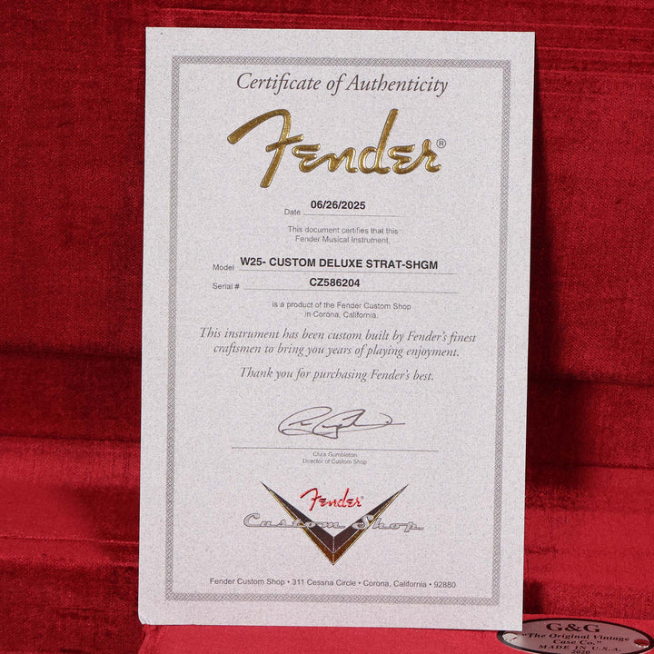 Fender Custom Shop Custom Deluxe Stratocaster NOS Sherwood Green Metallic 2025