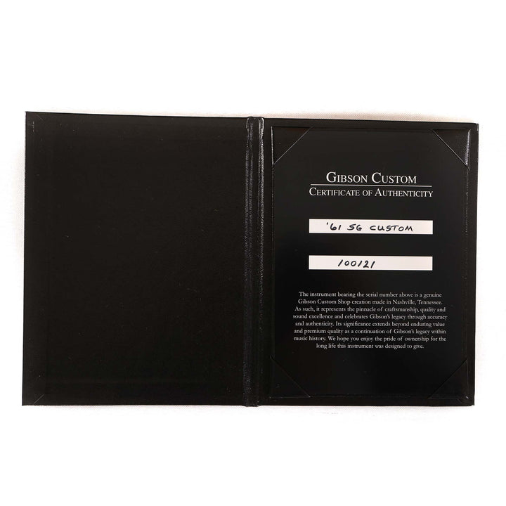 Gibson Custom Shop 1961 SG Custom Stopbar VOS Classic White 2021