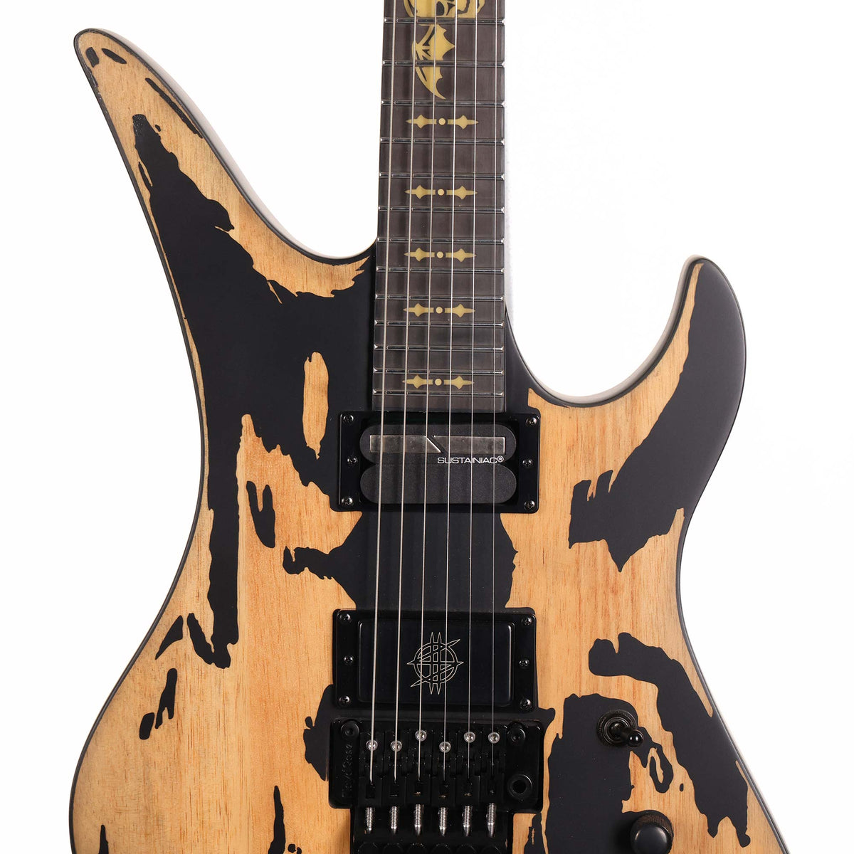 Schecter Synyster Gates Custom-S Distressed Satin Black 2024 — 4