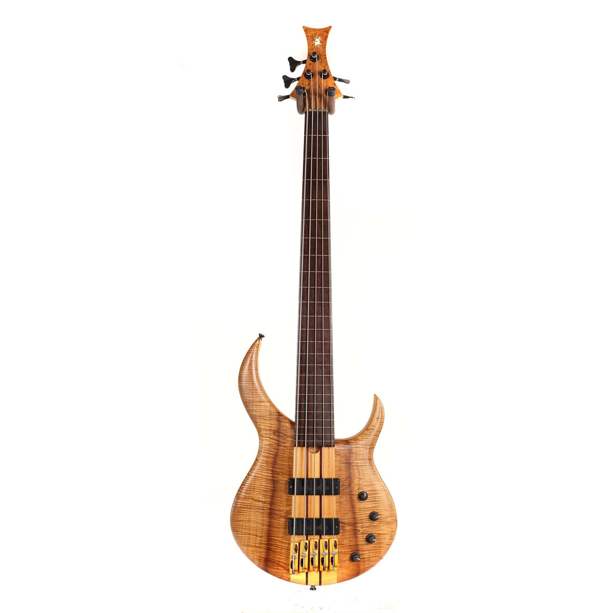 Sukop Classic 5-String Neck-Thru Fretless Bass Natural Used — 2