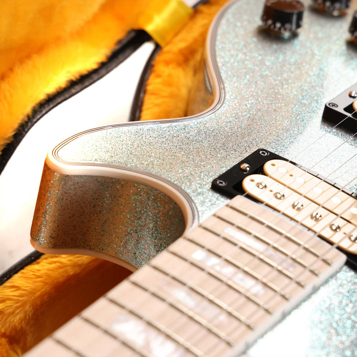 Gibson Custom Shop Les Paul Custom Made 2 Measure Glacier Blue Sparkle Maple Board 2025