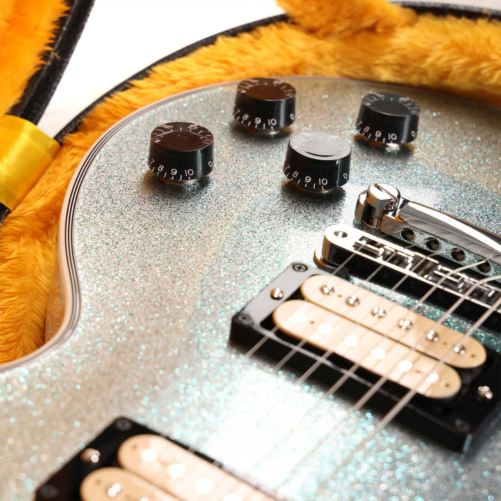 Gibson Custom Shop Les Paul Custom Made 2 Measure Glacier Blue Sparkle Maple Board 2025