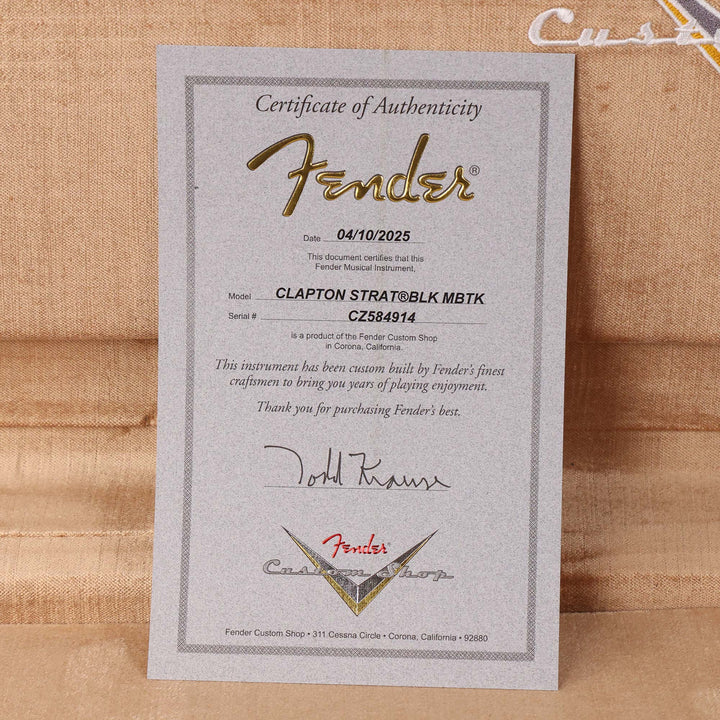 Fender Custom Shop Eric Clapton Stratocaster Masterbuilt Todd Krause Black