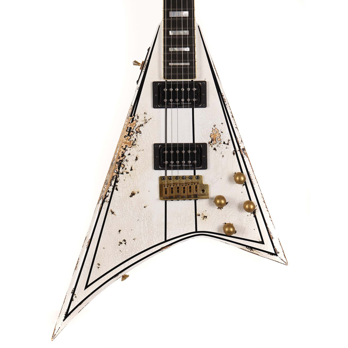 Jackson Custom Shop RR 1.5 Rhoads Tour Relic White with Black Pinstripes 2025 — 1