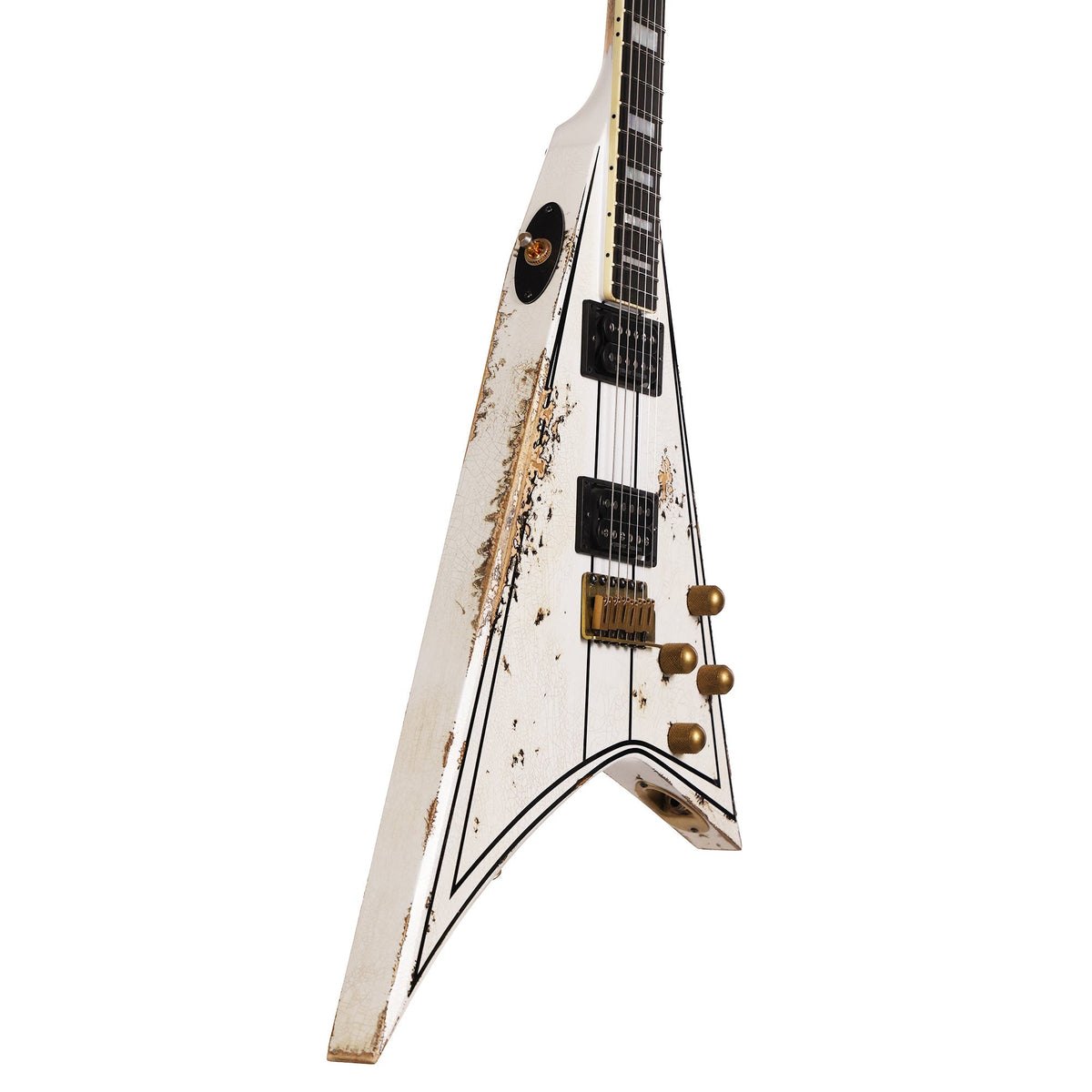 Jackson Custom Shop RR 1.5 Rhoads Tour Relic White with Black Pinstripes 2025 — 5