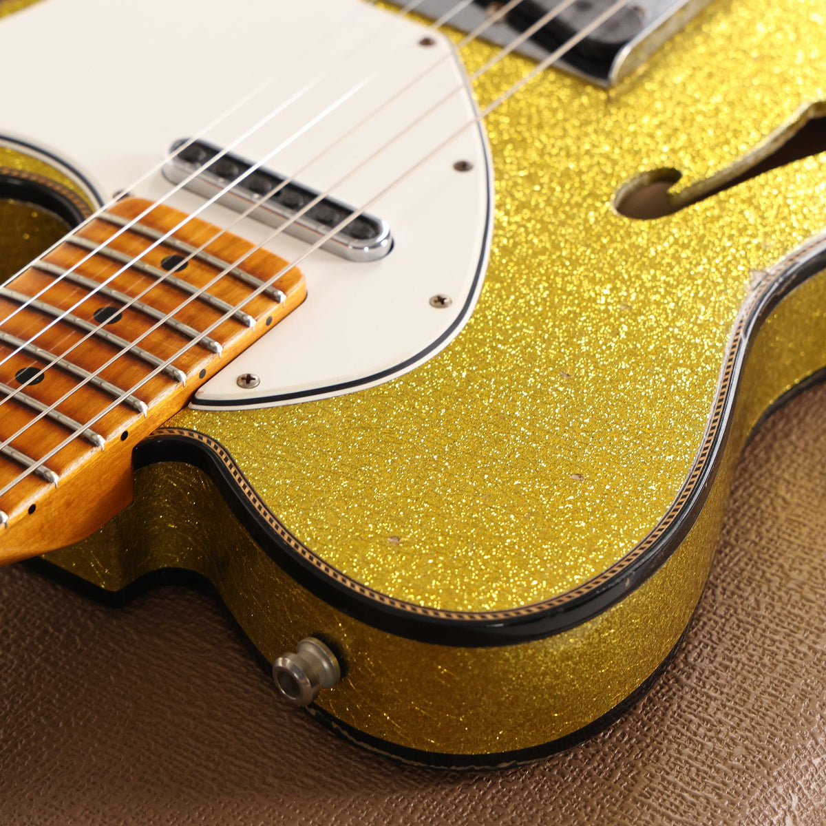Fender Custom Shop Limited 60s Custom Telecaster Thinline Chartreuse Sparkle 2022 — 7