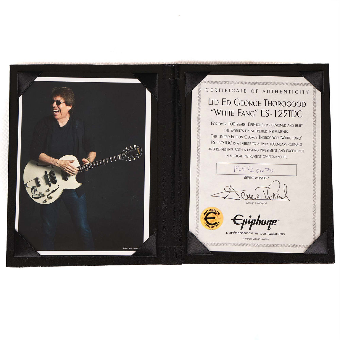 Epiphone George Thorogood ES-125 White Fang 2019 | The Music Zoo